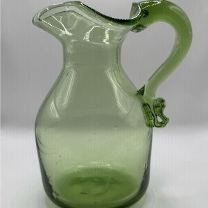 Green Glass Pitcher